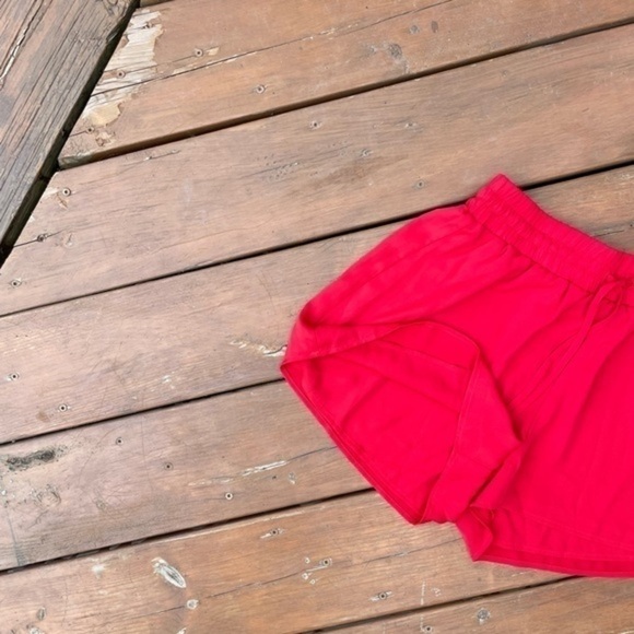 Sunday Best Red Chiffon Drawstring Shorts - Picture 5 of 12